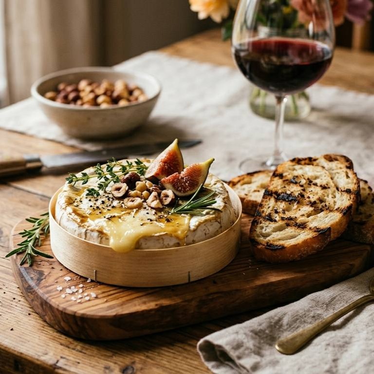 22 Mars : Camembert Rôti, salade, saucisse de Morteau, Pommes grenailles