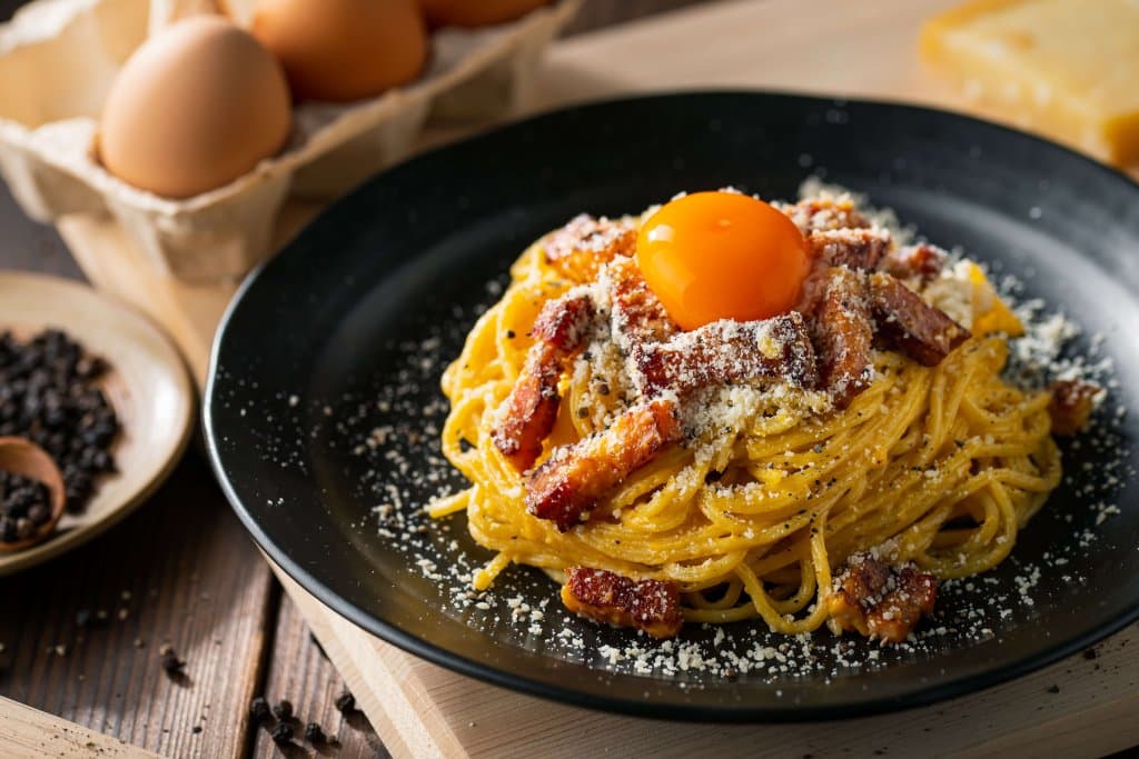 20 Oct : Véritables Carbonara, éclats de châtaignes, pecorino et parmesan